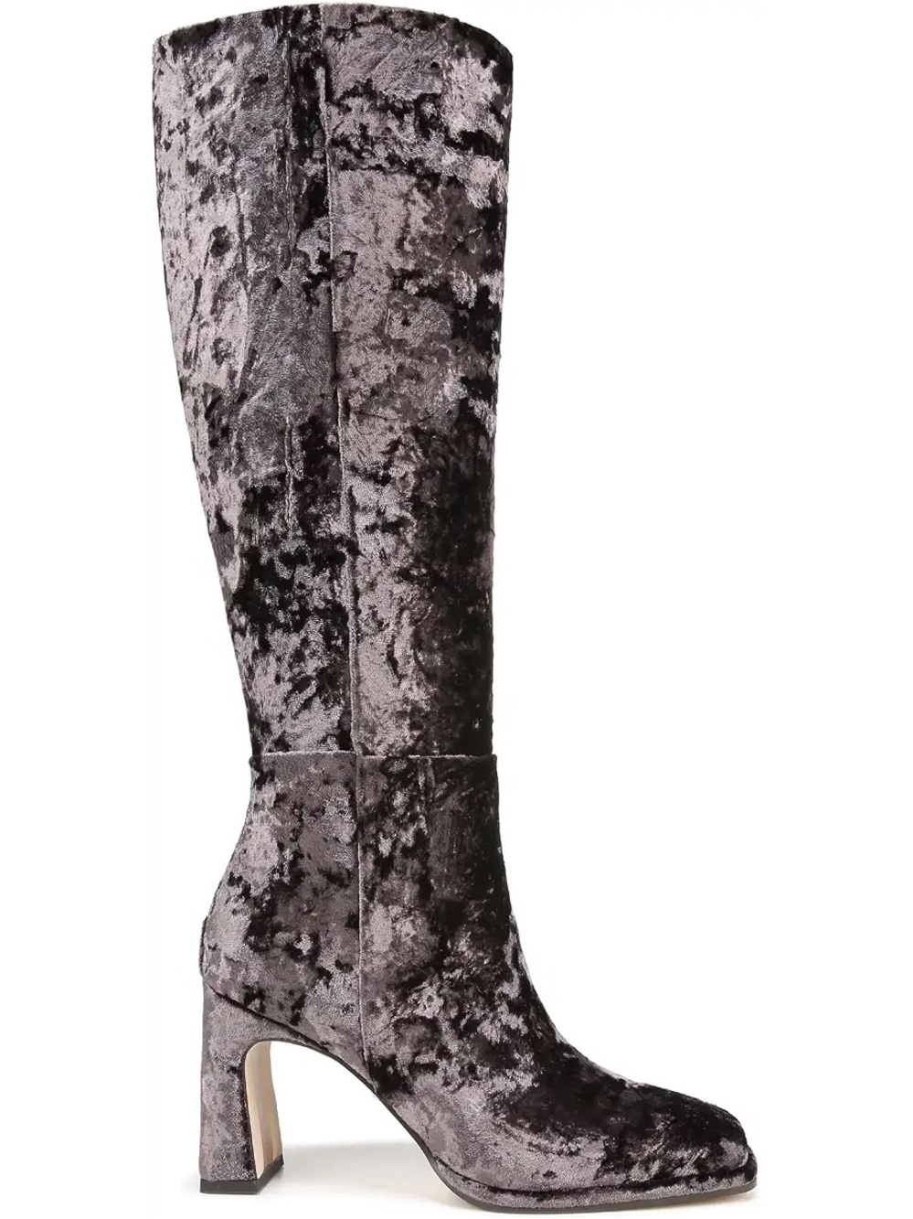 Sam Edelman Crushed Velvet Knee-High Boots - Gray Size 6.5 NWT Beautiful 🩷💕
